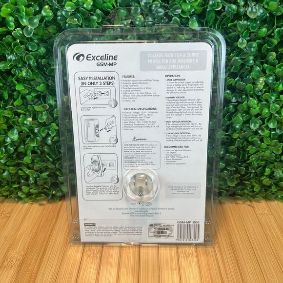 Surge Protector Washers and Small Appliances Exceline Voltage 3yr Warranty - Picture 2 of 8